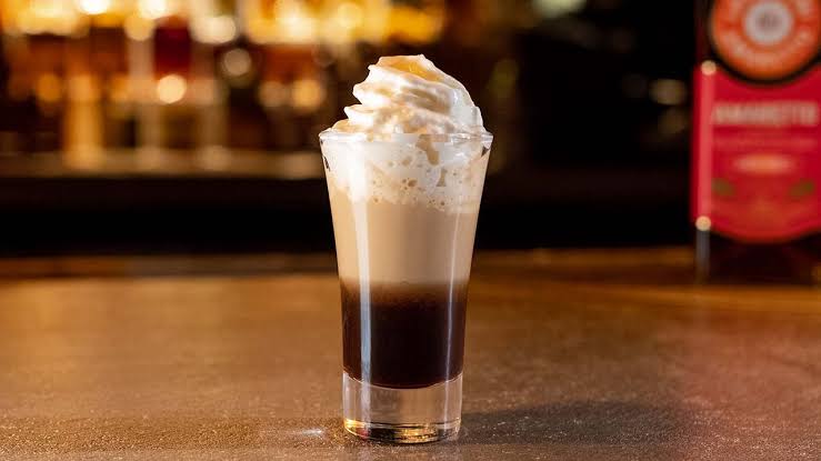 A small layered shooter cocktail called Blow Job